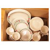 Corelle Apple Pattern Dishes Service for 8
