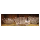 Pressed glass - bowls & cups