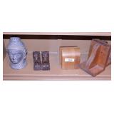 Buddha figural head & 3 bookend sets