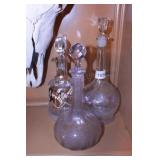 3 Glass Decanters