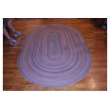 2 Rugs: Oval woven rag rugs LG & Small