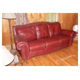 Red leather Sofa