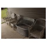 5pc Wicker Lawn Furniture