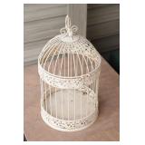 White Metal Birdcage