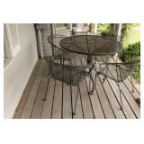 Wrought Iron Outdoor Table & Chair Set