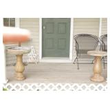 Cement Bird Bath & End Table