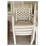 Set of 4 PVC Outdoor Chairs