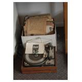 United Audio Turntable & Box of Albums