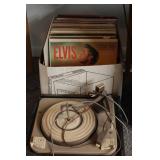 Turntable & Box of Albums