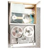 Ampex Reel-to-Reel Machine w/Box of Tape