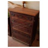 Vintage 5 Drawer Chest of Drawers