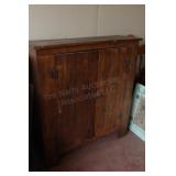 Primitive Pine Blind Front Pie Safe