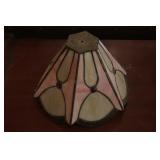 Pink & White Stained Glass Lamp Shade