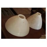 Pair of Milk glass Lamp Shades