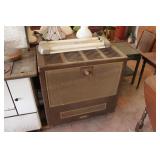 Atlanta Homesteader wood heater & florescent fixtu