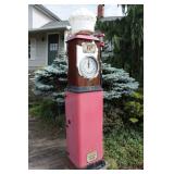 Vintage Bennett White Crown Gas Pump