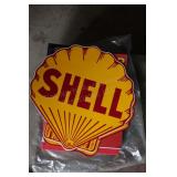 Reproduction Shell Decal, Tin Sign & Book