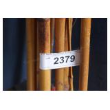 Bamboo Fishing Poles & Igloo Chest Cooler