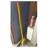 2 Brooms & Fire Extinguisher.