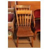 6 Maple Slat Back Chairs