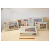 Group of 5 HO Scale Walthers Corner Stone Building