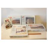 Group of 5 HO Scale Walthers Corner Stone Building