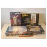 Group of 4 HO Scale Structure Kits - Various brand