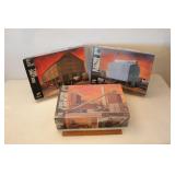 Group of 3 HO Scale Walthers Corner Stone building