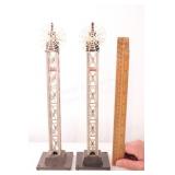 Pair of O Scale Lionel Radio Towers