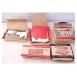 Group of 6 Plasticville Buildings with Boxes