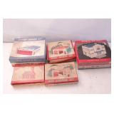 Group of 6 Plasticville Buildings with Boxes