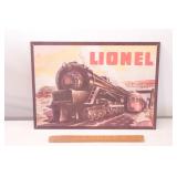 Tin Lionel Steam Engine Sign