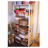 Painted Wood 5 Tier Shelving Unit