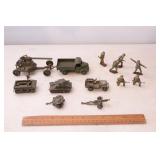 Dinky Military Toys (7 vehicles, 6 soldiers)