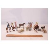 cast iron figures & Lincoln Log Figures