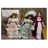 3 Porcelain Dolls