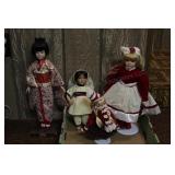 4 Porcelain International Dolls