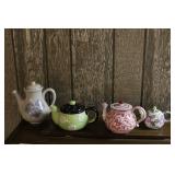 4 Decorative Coffee & Teapots