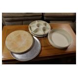 Tupperware Trays, Pizza Stone & Terra Cotta