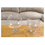 2pc LG Brandy Snifter & dessert Dish