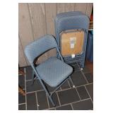 blue card table & chair set