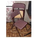 Brown Card table & 4 chairs