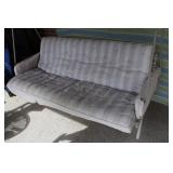 Metal Porch Swing with Canopy & Cushions