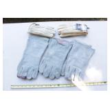 3 pair welding gloves, 2 pair new leather lined