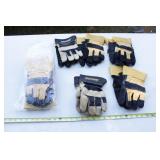 8 Pair wolverine leather Faced gloves