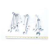 3 sets of drop forged SAE Combination wrenches