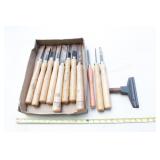 Shopsmith & other wood lathe gouges & steady rest