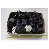 Box of AC to DC Wall Adapters