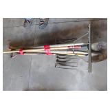 4pc Yard Tools - Pitchfork & Shovel