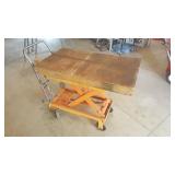 "Central"  Rolling Lift Table-Wood Table